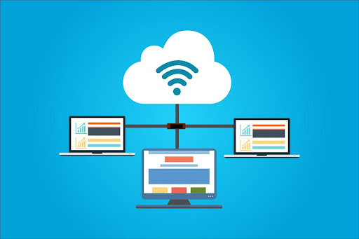 Computers connected through a cloud-based infrastructure