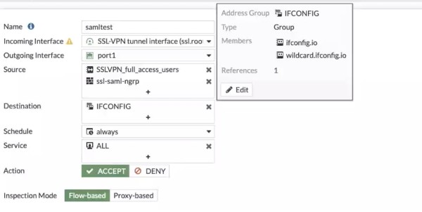 IF configuration group