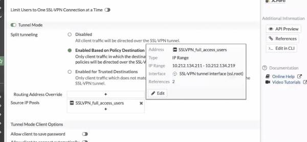 Limit users to one SSL-VPN connection at a time