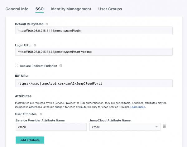 SSO default relay state