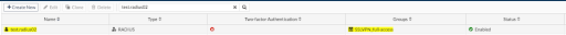 The local user is looking at the remote RADIUS user for authentication