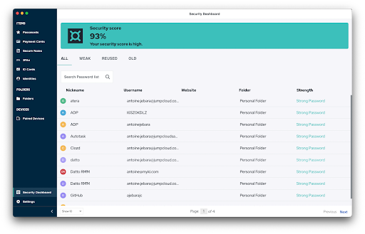 screenshot of the jumpcloud platform