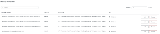 manage templates gallery