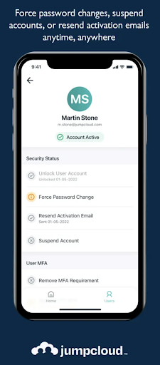 JumpCloud mobile app