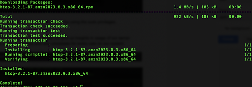 screenshot of code