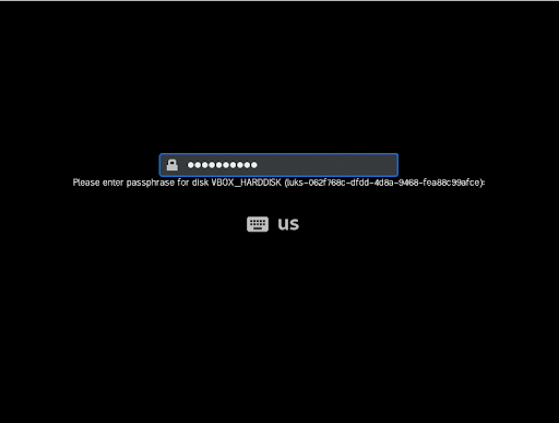 screenshot of installation