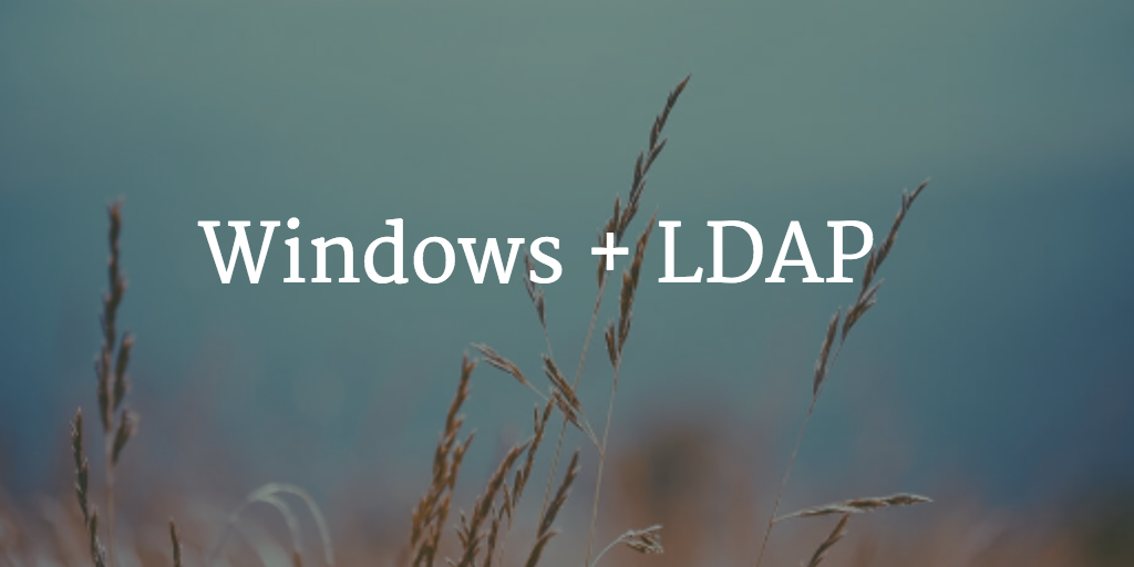 Connect Windows® to LDAP