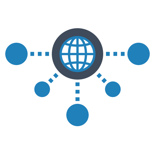 illustration d'un nœud central se connectant à des nœuds plus petits
