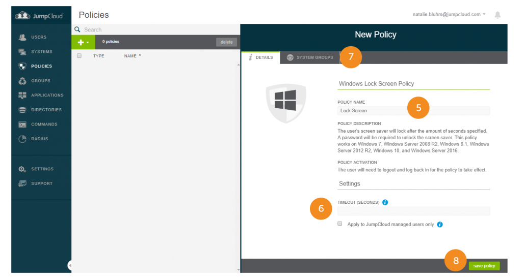 Step 3 in Setting Screen Saver Lock Across your Windows Fleet