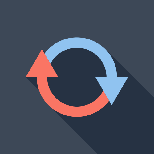 two arrows in a circle