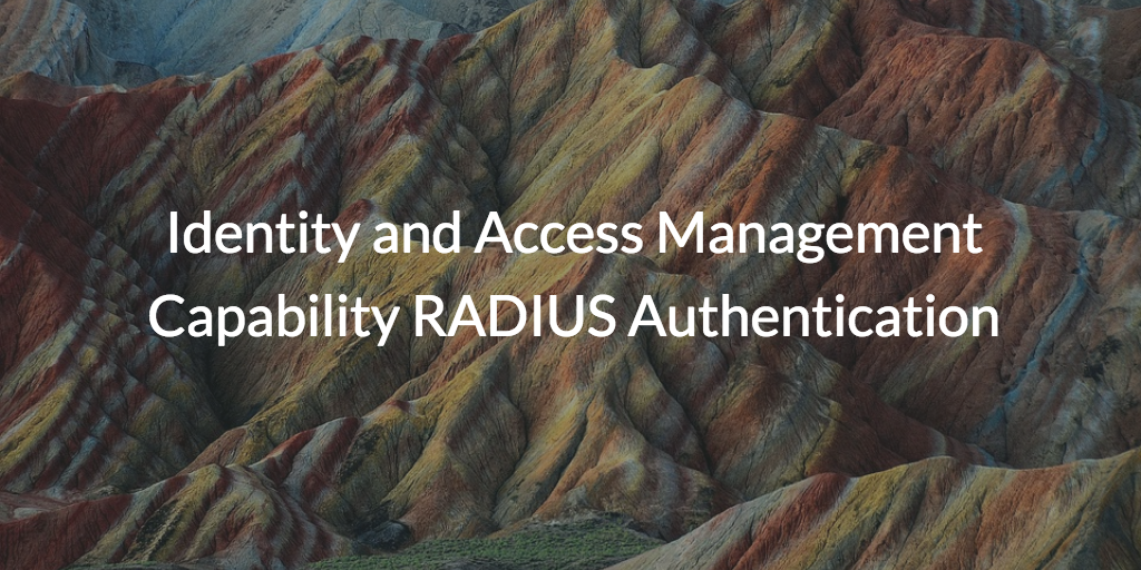 IAM Capability RADIUS Authentication