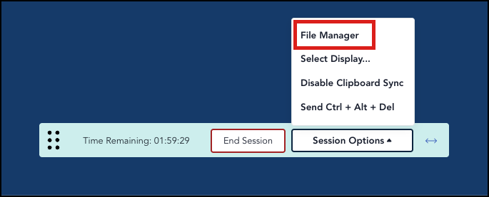 This image displays all the session options