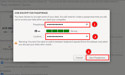 set passphrase