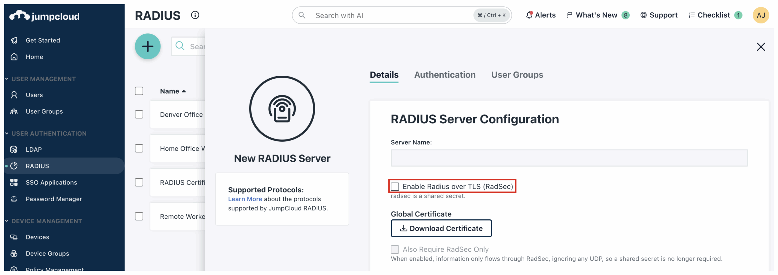 Secure Network Authentication with JumpCloud’s RadSec Support