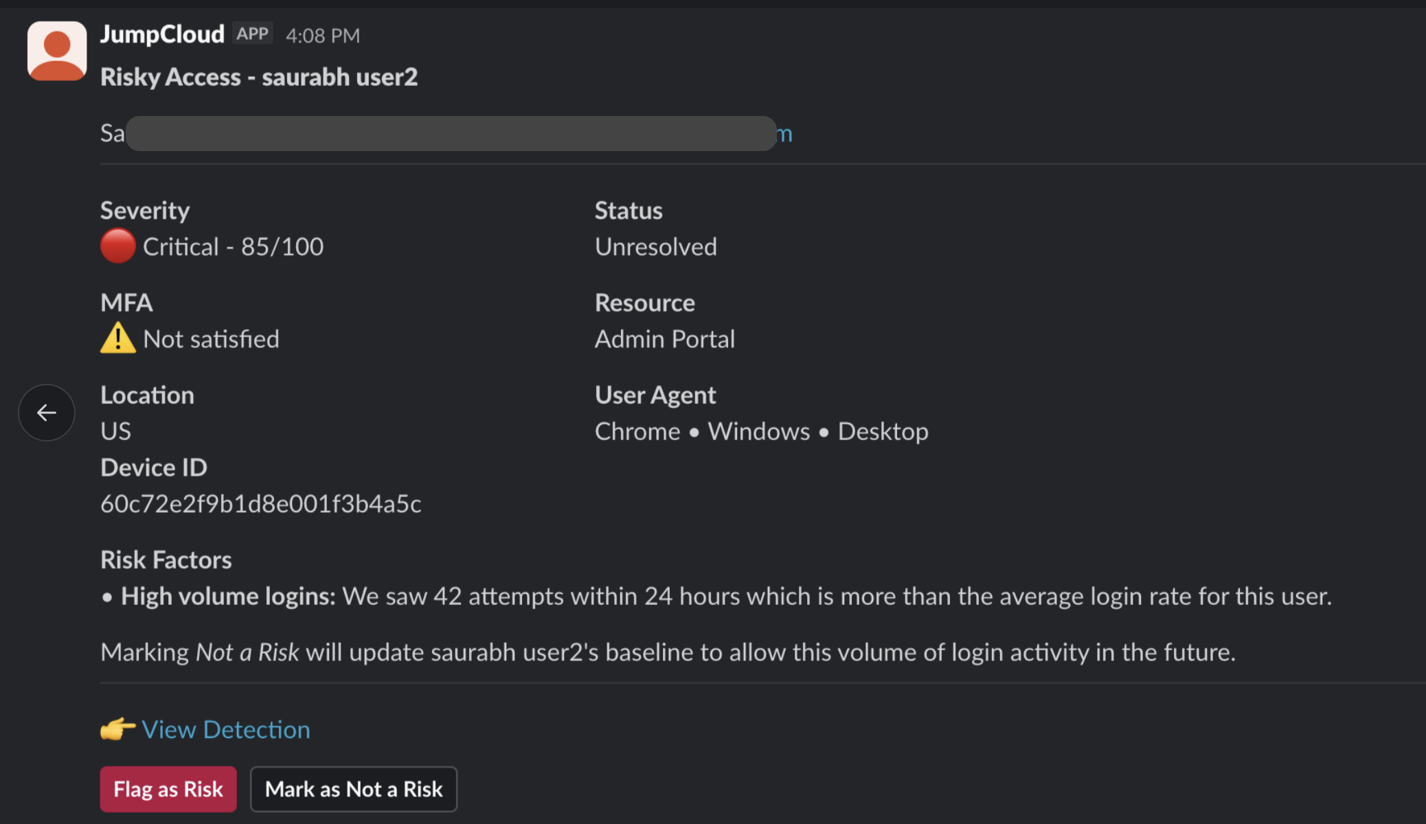 Slack Message