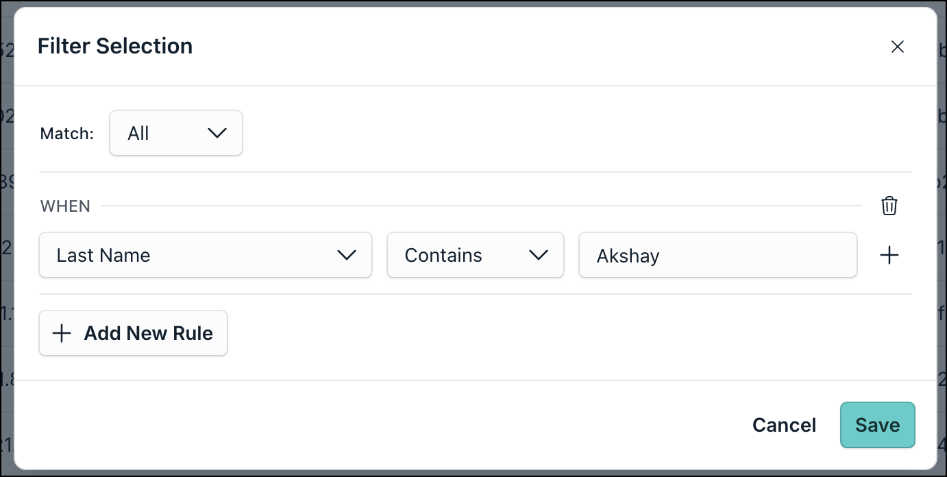 A screenshot showing filter selection in Reports in JumpCloud Admin portal